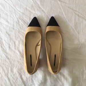 Zara Cap Toe Mid Heel